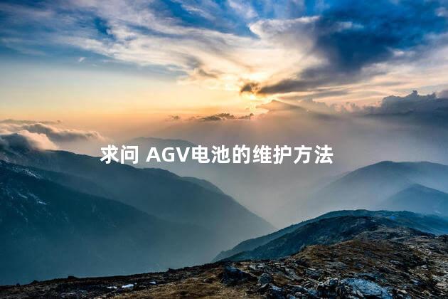 求问 AGV电池的维护方法